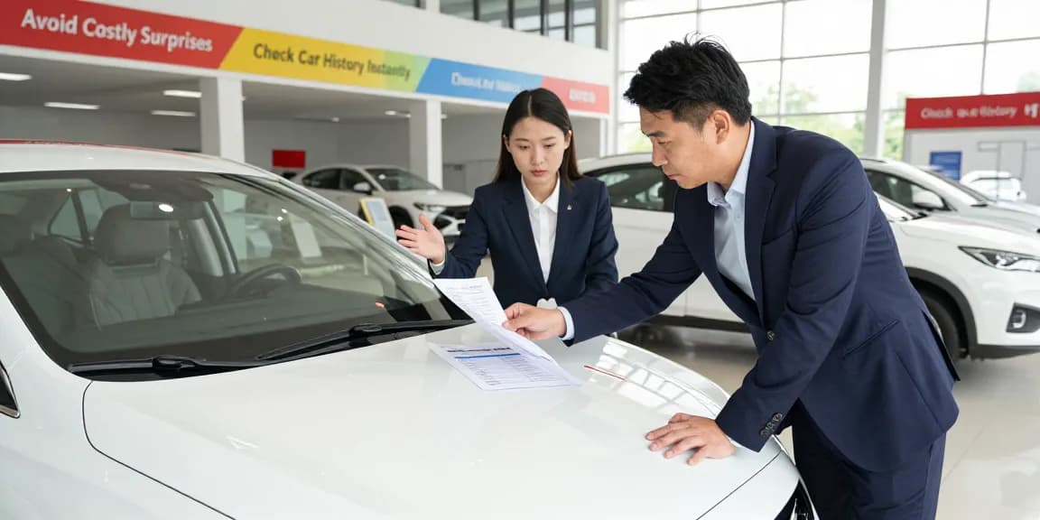 HPI check alternative report displayed on used car highlighting important vehicle history details