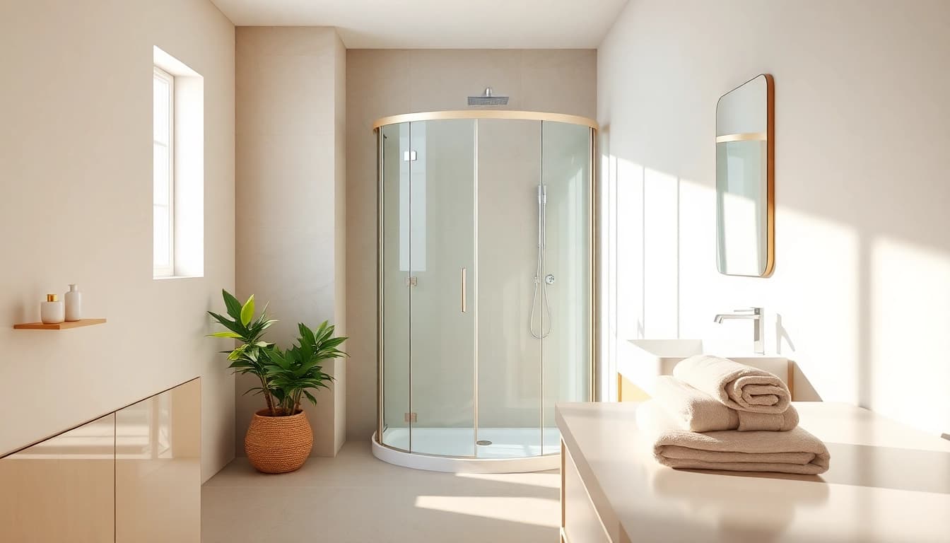 Die sonni Duschkabine 100x100 bietet eine stilvolle Badezimmergestaltung mit elegantem Design.