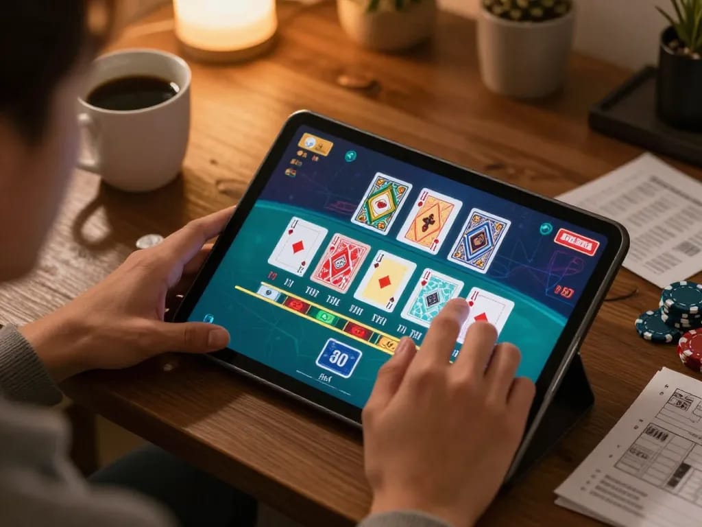 Players enjoy strategic blackjack gameplay on a tablet during online sessions at 88xeng.