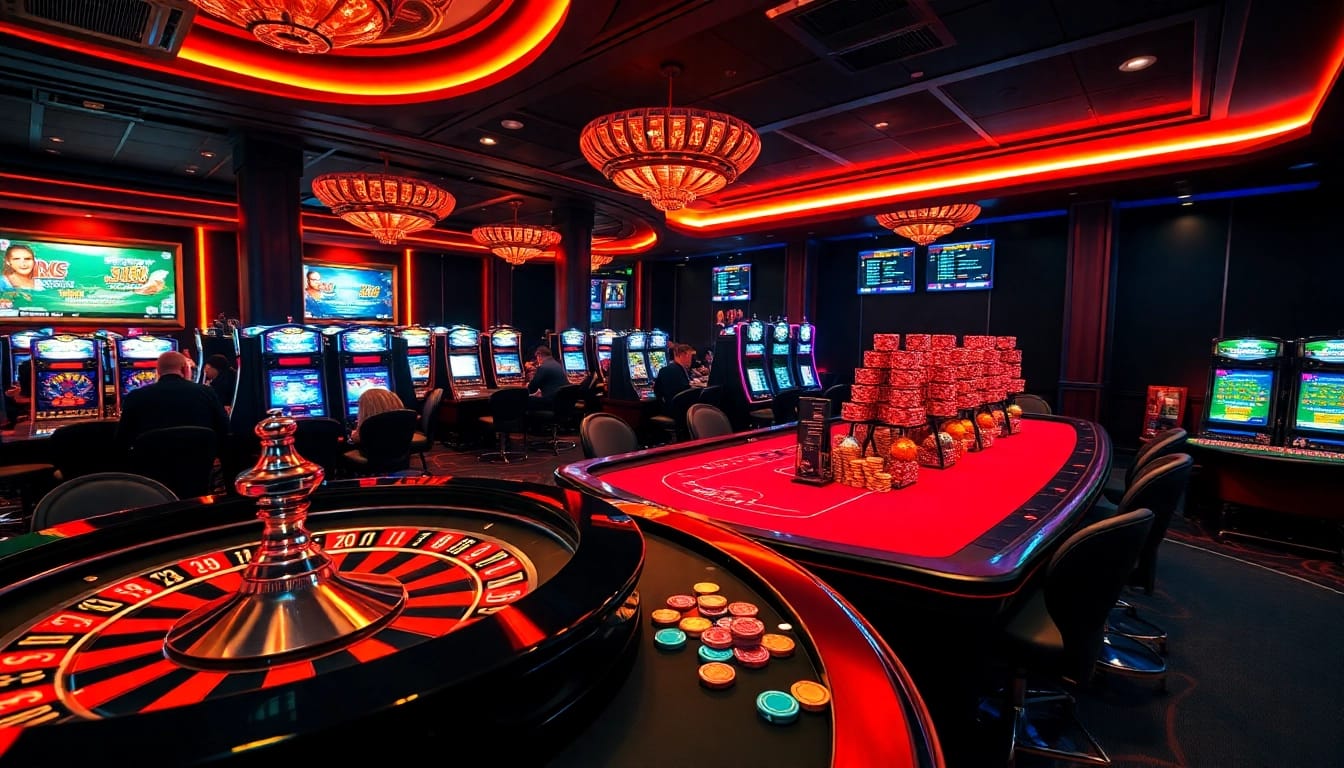 Experience the thrill of the rr88 link at a bustling casino with roulette, poker, and slots.