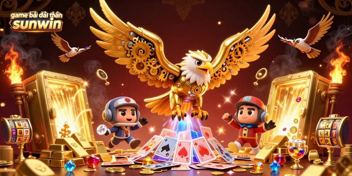 Experience game bài đổi thưởng sunwin in a vibrant 3D scene filled with golden treasures and dynamic gaming elements.