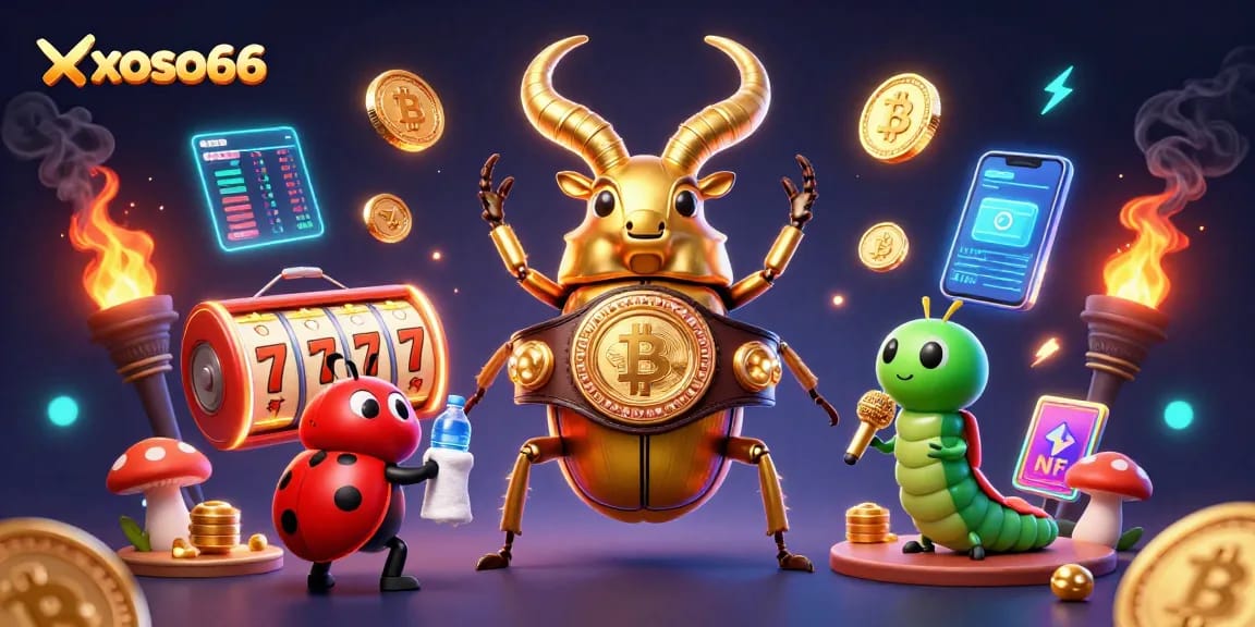 Experience the excitement of xoso66 with dynamic slot features in vibrant 3D illustration.