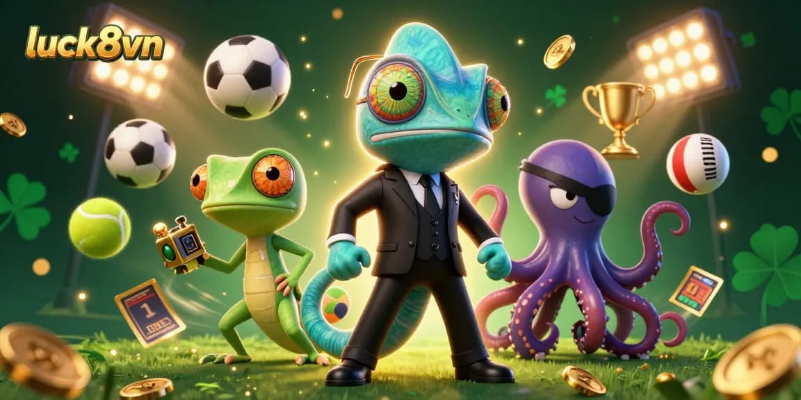 Experience thrilling wins with luck8vn via a dynamic online casino adventure featuring colorful characters and elements.