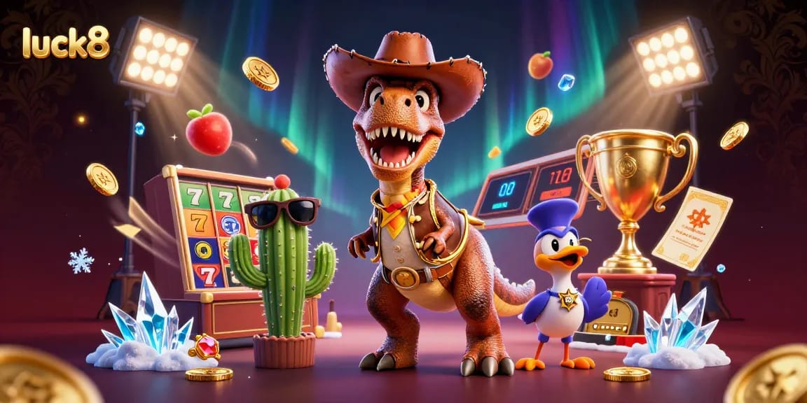 Engage in thrilling casino adventures with luck8's slots and winnings in an exciting scene.