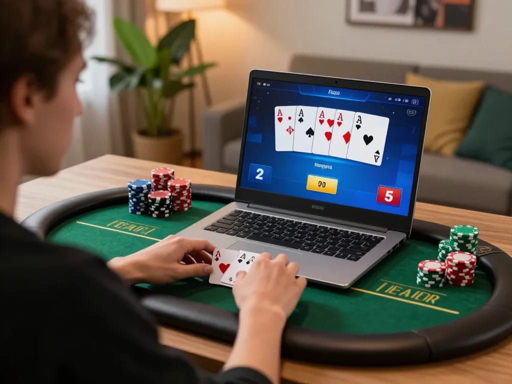 Engaging in strategic poker gameplay on sunwingo's online casino platform
